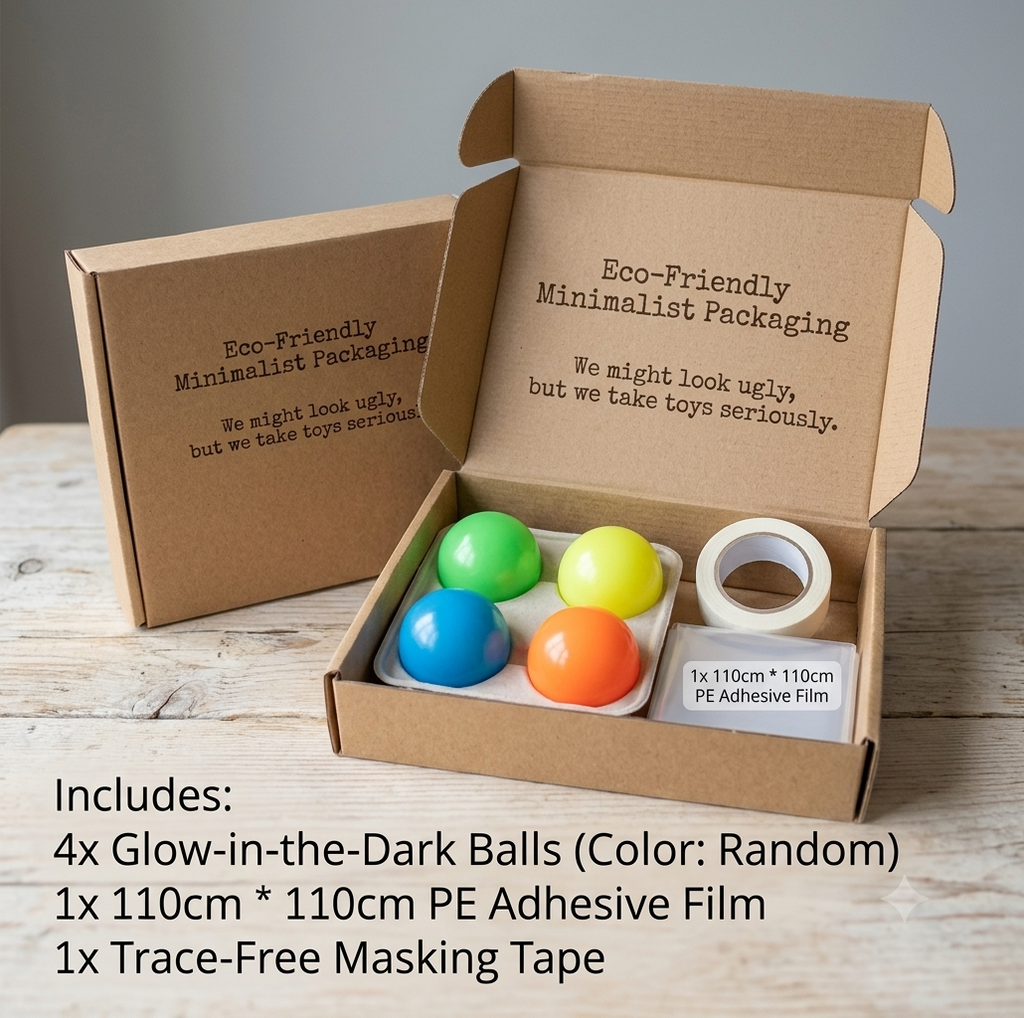 CeilingPop™ Luminous Sticky Ball Set (8 Pcs) - 100% Mess-Free Ceiling Toy